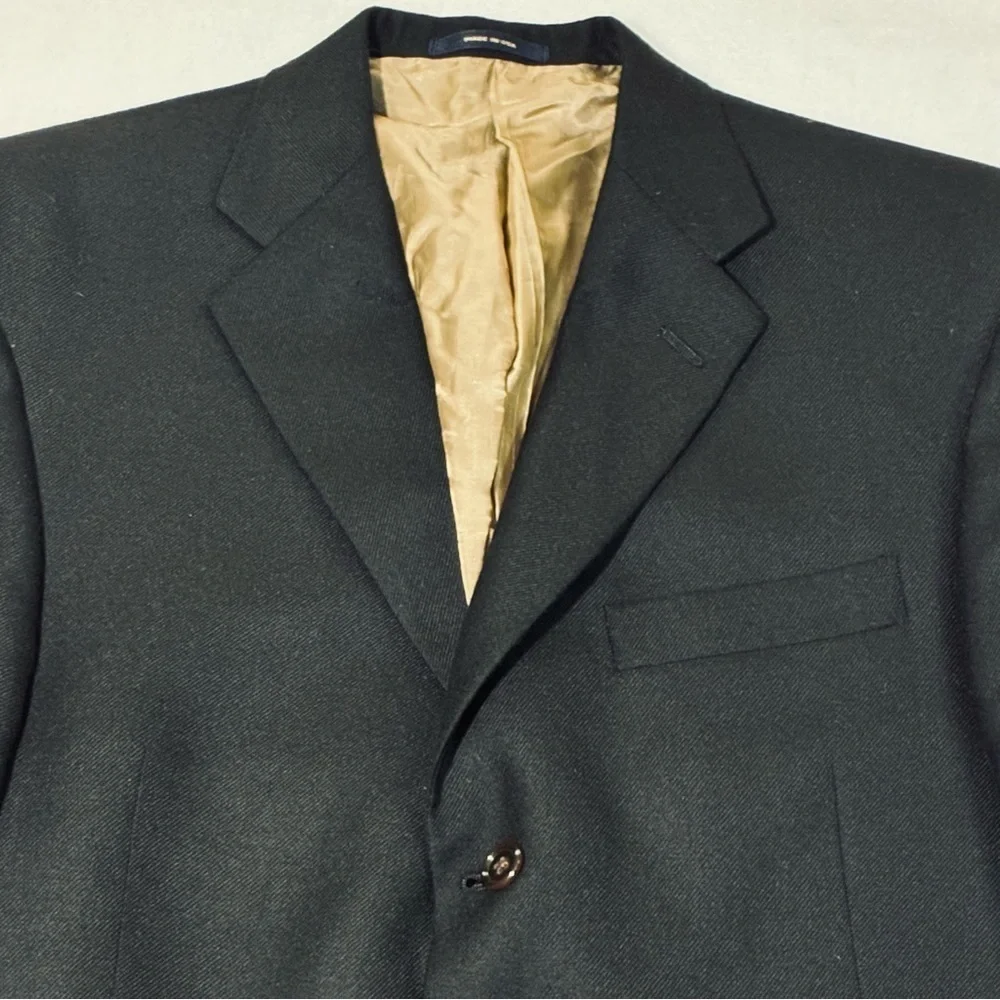 Hart Schaffner Marx Men’s Black Loro Piana Cashmere Sport Coat Blazer 42R
